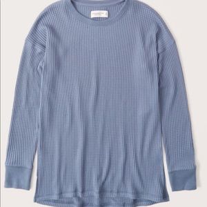 Abercrombie & Fitch cozy waffle long sleeve crew